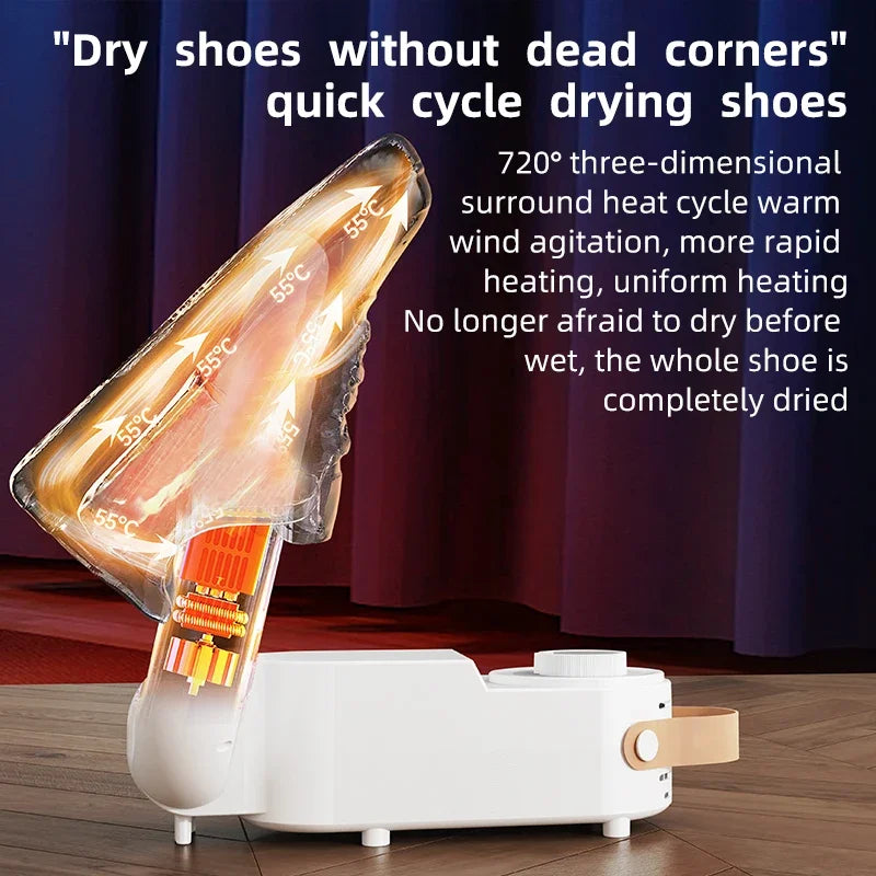 Intelligent Timer Shoe Dryer  Adjustable Dryer Quick Drying Deodorizing Sterilizing Shoe Dryer Household Shoe Warmer Heater