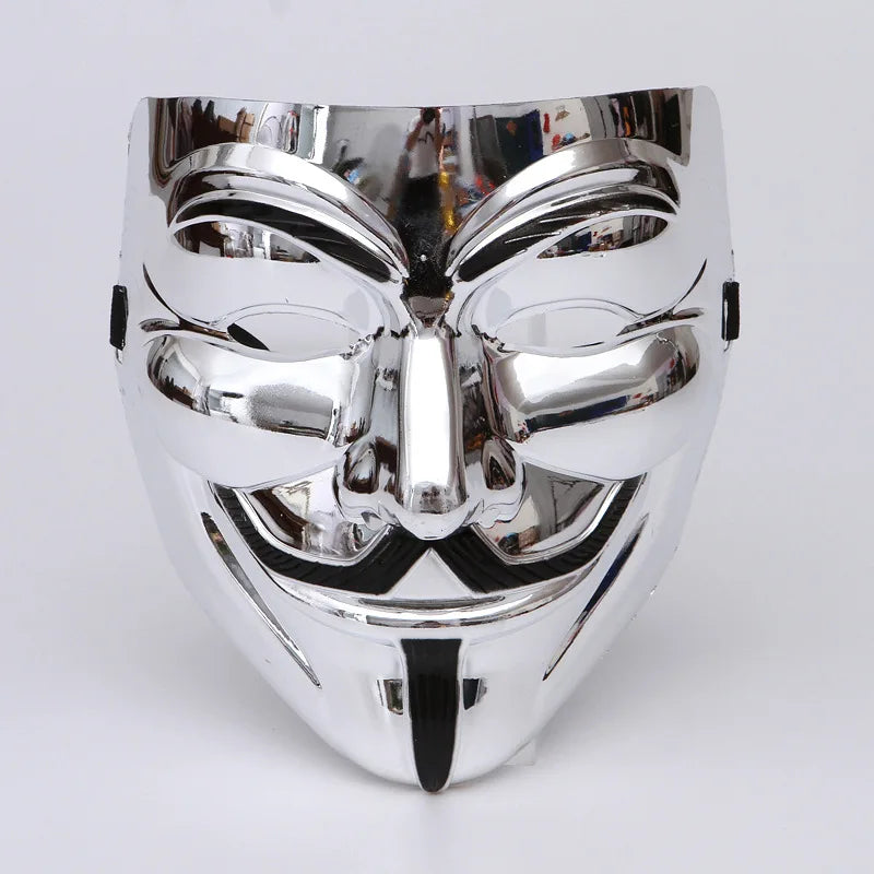 Movie Cosplay V for Vendetta Hacker Mask Anonymous Guy Fawkes Halloween Christmas Party Gift for Adult Kids Film Theme Mask