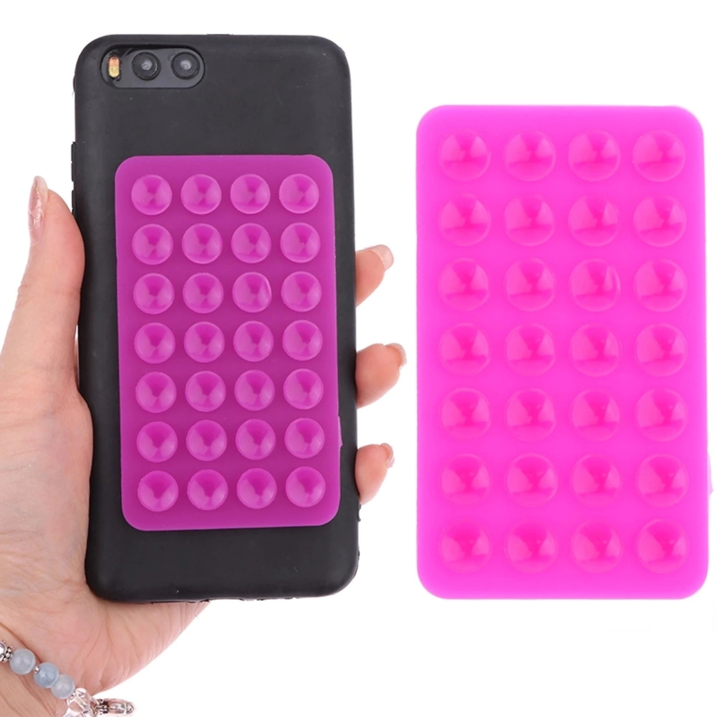 Square Double-sided Backed Adhesive Sucker Pad For Fixed Pad Double Side Silicone Suction Pad Mobile Phone Fixture Suction Cup