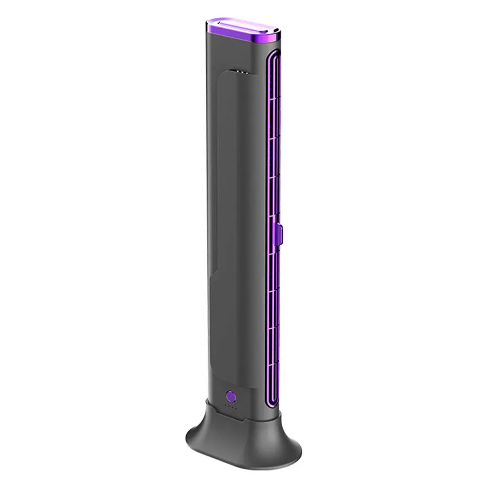 Bladeless Fan Adjustable Vents Air Condition Fan 3 Speed Quiet Desktop Cooling Fan Space-Saving Oscillating Fan for Home Bedroom