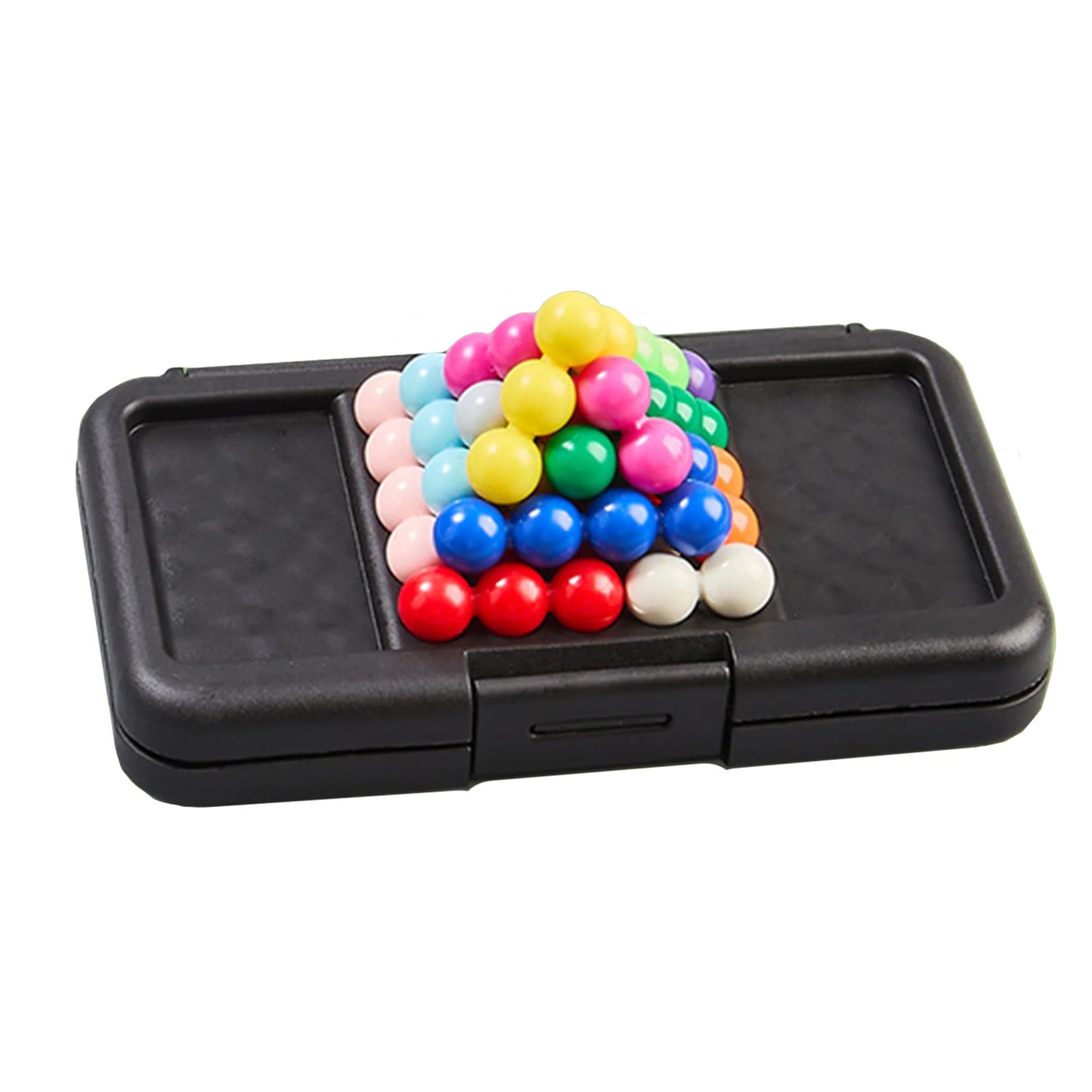 120 Challenges IQ 3D Puzzle Board Game Classic Pyramid Plate Pearl Logical Mind For Children Pyramid Beads Montessori Toys Gifts