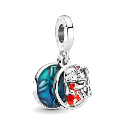 2025 New Disney Beautiful Princess Dress Bead Pendant 925 Silver Suitable for European Original Bracelet DIY Exquisite Jewelry