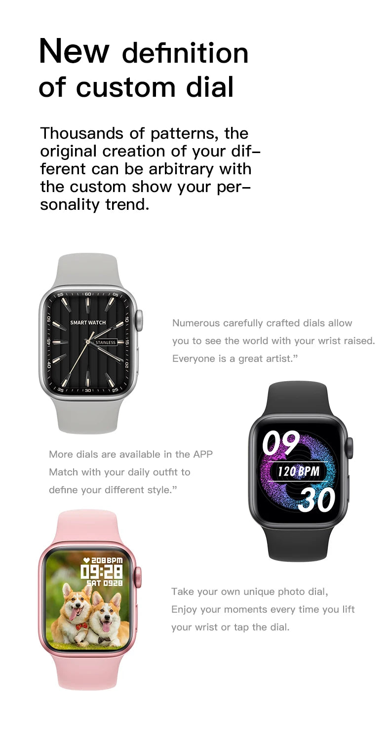 Smart Watch I10 Pro Max Smart Watch for Men Series 9 Phone Custom Watch Face Sport Waterproof Women Man Wearable