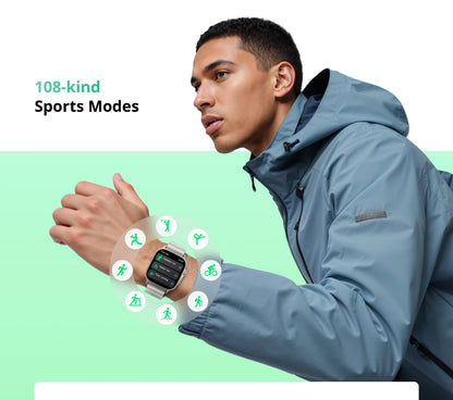 realme Watch 5 Smart Watch 1.97" 2D Flat AMOLED Display Compass & Independent GPS with 5 GNSS 14-day Battery Life NFC Card IP68