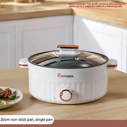 Portable Electric Multifunctional Cooker Household Double Layer Hot Pot Mini Non-stick Cookware for Kitchen and Home Appliance