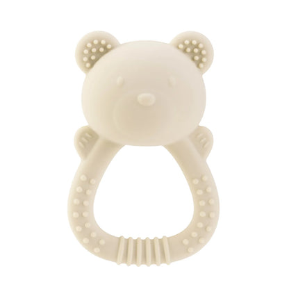 Color Kids 1PCS Silicone Baby Teether Toy BPA Free Chewing Ring Rattle Safe Teething Infant Soothing Gums Baby Shower Gift