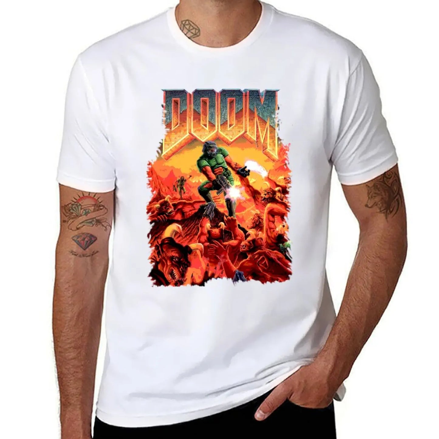 Zombies Games With Gunner Cover T-Shirt street wear kawaii clothes hippie clothes cotton man t-shirts mens designer t shirt