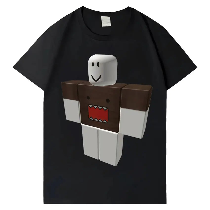 Domo Kun Funny Meme T Shirts Men's Women Clothes Classic Cotton Casual Tee Shirts Short Sleeve Oversized T-shirt Tops Streetwear