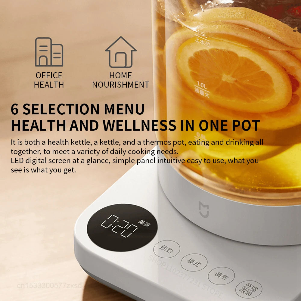 Mijia Multifunctional Health Pot Electric Kettle N1 800W 304 Stainless Steel Fast Heat for Kitchen Household Appliances