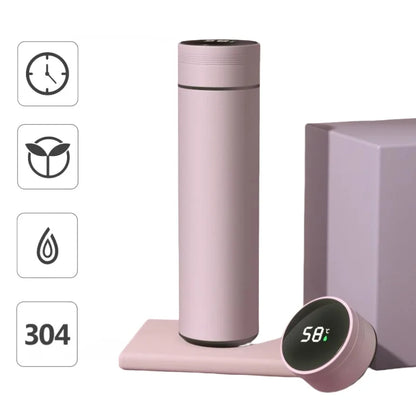 2025 Smart Display 304 Stainless Steel Thermos Cup Vacuum Water Cup for Men and Women Students High Value Office Cup