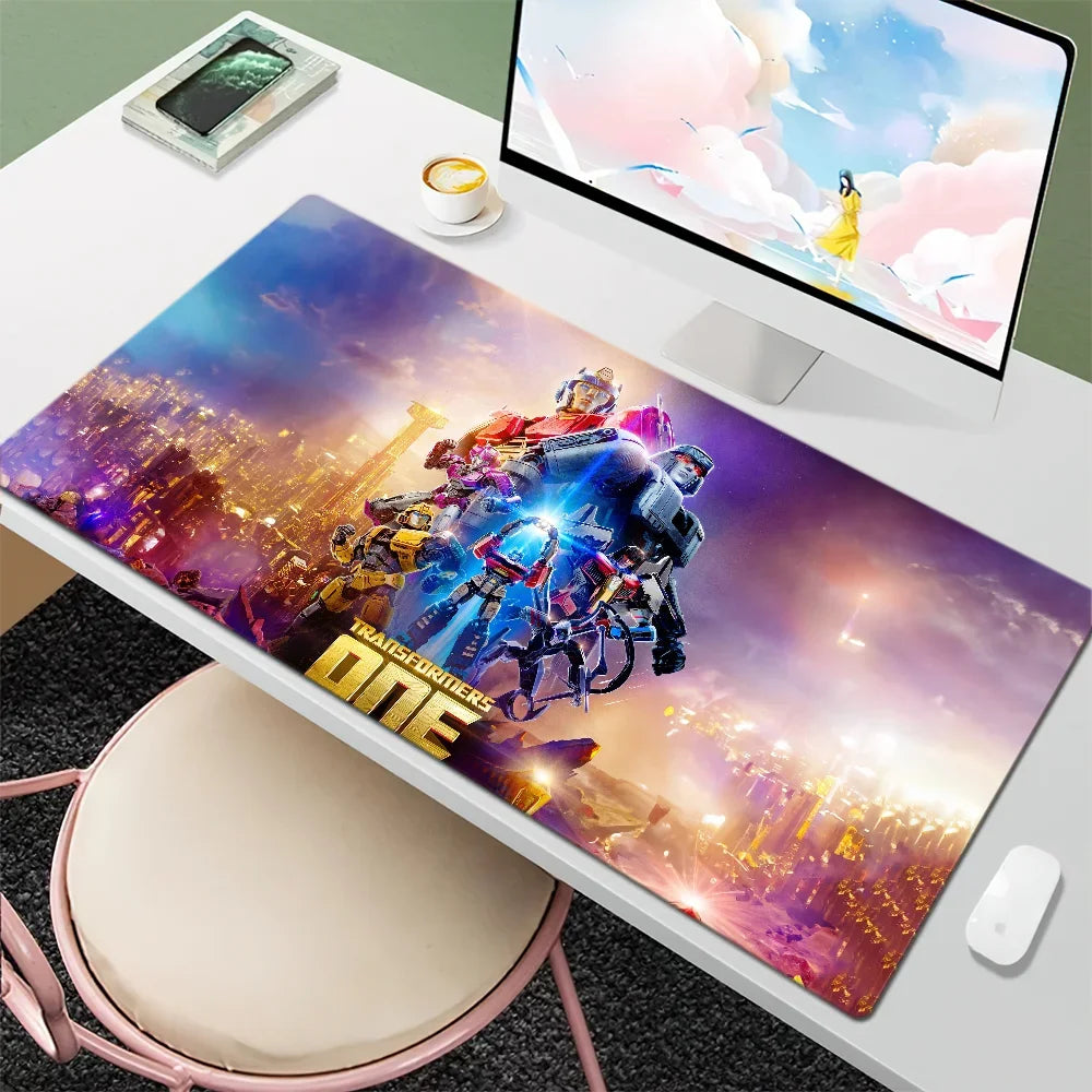 Cartoon T-Transformers One Mouse Pad Desk Mat Large Non-slip Anti-fray Keyboard Ergonomic Office Rubber PC Home Custom
