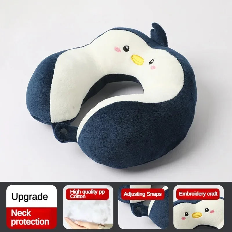 Car Portable U-shaped Pillow, Commuting Nap Cartoon Neck Protection Pillow, Outdoor Travel Airplane Pillow Car Accessories