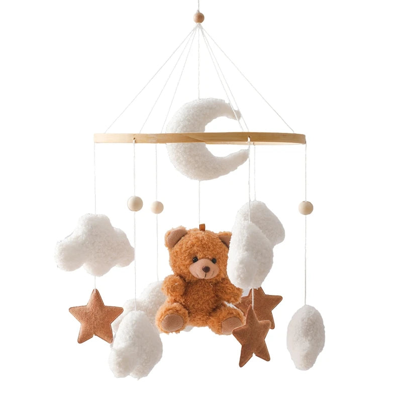 Baby Crib Mobile Bed Bell Toys Musical Rattle Educational Toys Bed Bell Newborn Mobile Bed Bell Bracket Baby Hanging Toys Holder
