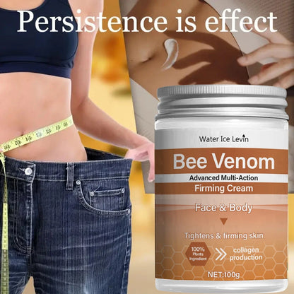 Bee Venom Firming Cream with Collagen & Botulinum Oligopeptide-1, Multi-Action Tightens, Moisturizes Face & Body Skin