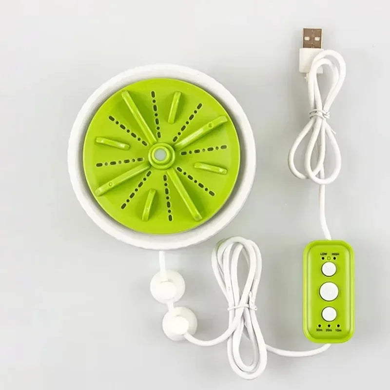 Portable USB Mini Washer Compact Turbine for Underwear & Socks with 3 Adjustable Speeds Space-Saving Design for Dorms & Travel
