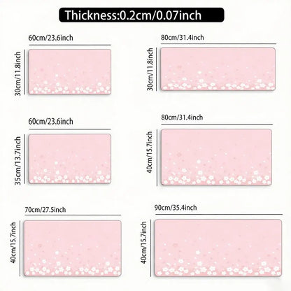 Blue Cherry Blossoms Mousepad Home Computer Table Large Pc Mouse Pad Art Sakura Keyboard Mause Rug Desk Mat Offices Accessories