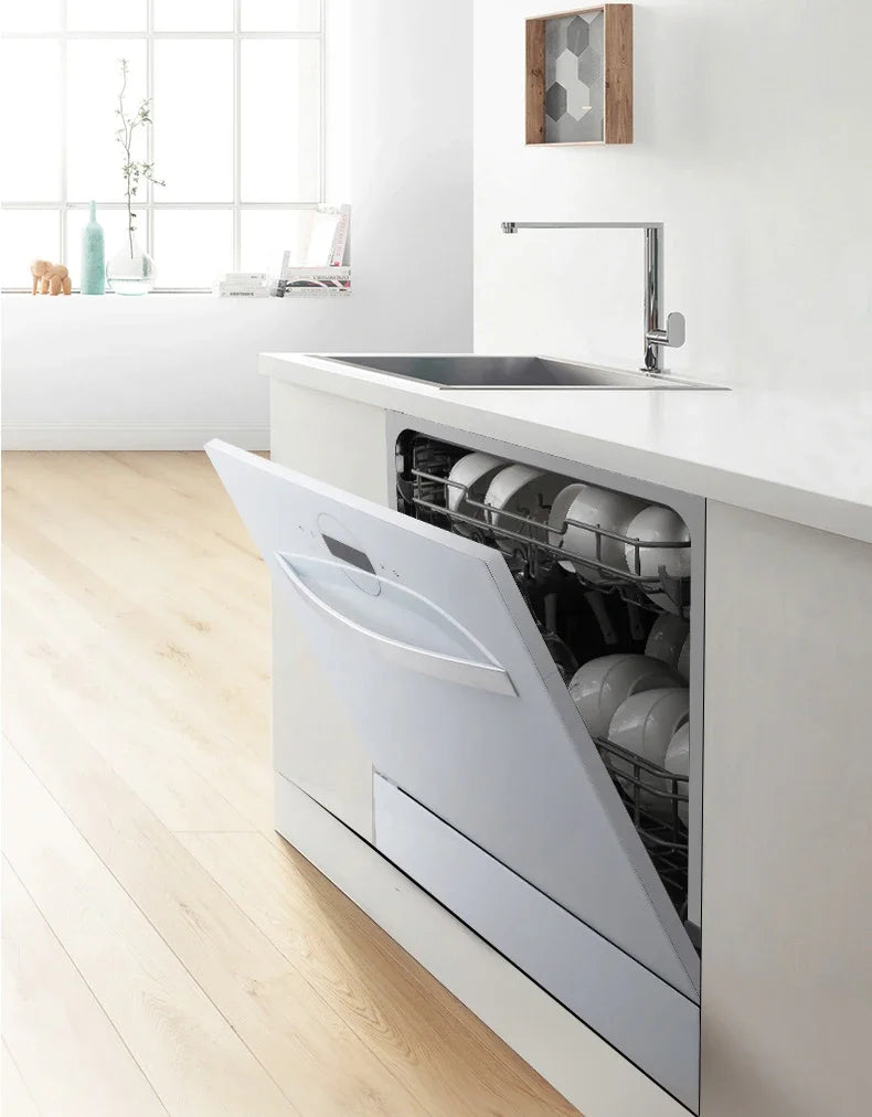 52L Fully Automatic Built-in Dishwasher with Intelligent Wash Sterilization Hot Air Drying Stainless Steel Tub Lave Vaiselle