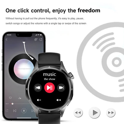 2025 New Men GPS Smart Watch 360 * 360 AMOLED Screen Bluetooth Call NFC Heart Rate Monitoring IP68 Waterproof SmartWatch for Men