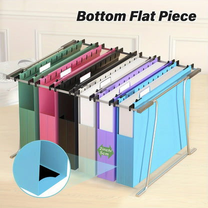 6pcs Heavy-Duty Hanging Folders, 2" Expandable, Reinforced Bottom for Office & Home. Colorful & Durable!