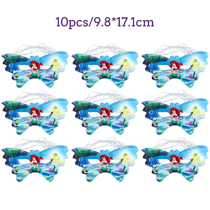 The Little Mermaid Birthday Party Decoration Princess Ariel Paper Napkin Plate Cup Tablecloth Balloons Kids Baby Shower Supplies