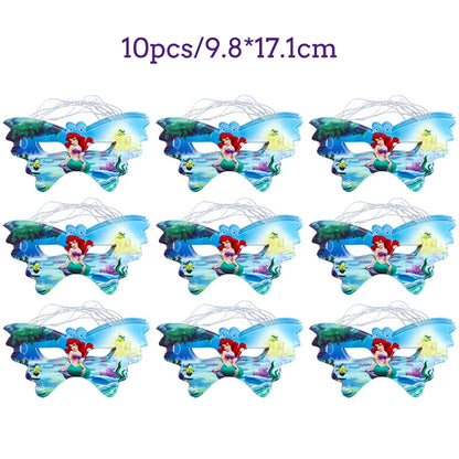 The Little Mermaid Birthday Party Decoration Princess Ariel Paper Napkin Plate Cup Tablecloth Balloons Kids Baby Shower Supplies