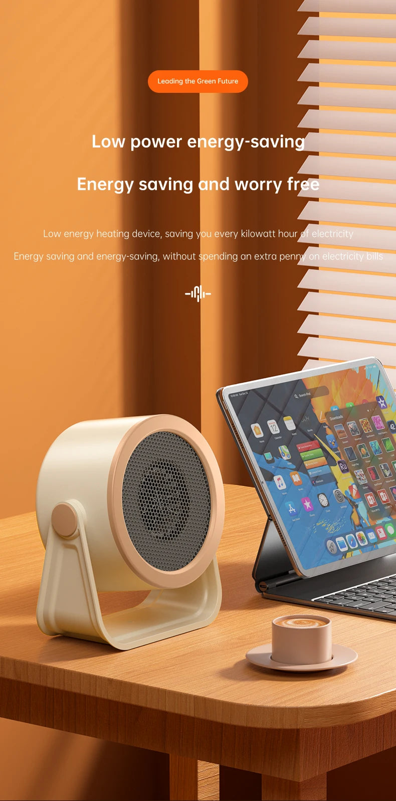 Desktop Heater Electric Heater Hot Air Blower Portable Fan Heater Mini Radiator Office Room Home Appliance Warmer Low Consumptio