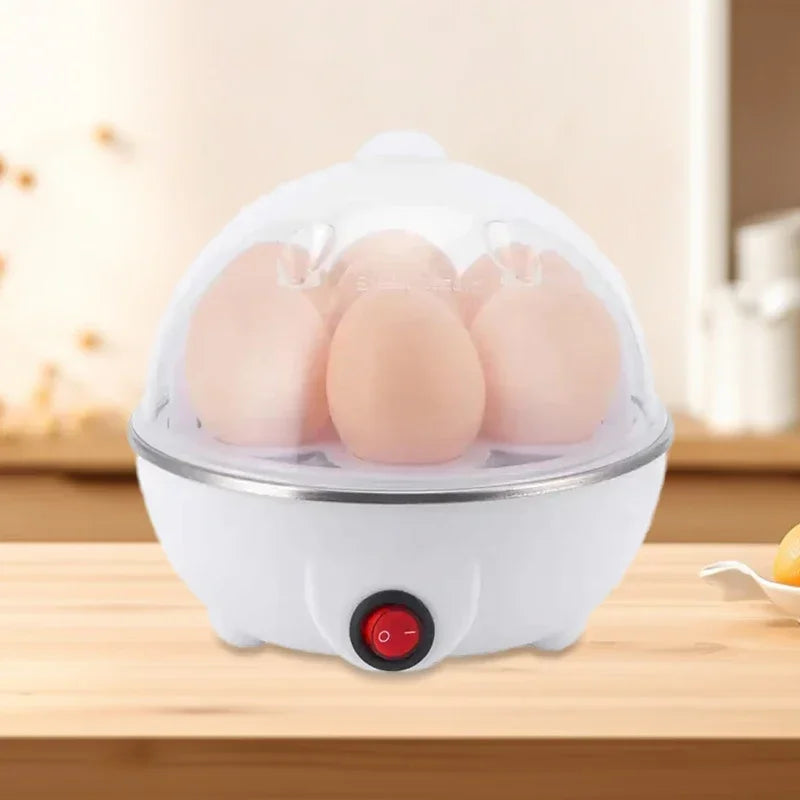Mini Electric Egg Cooker 6 Eggs Steamer Multifunction Auto Shut Off Boiler Fast Cooking for Breakfast Kitchen Appliance