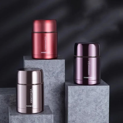 600/800/1000ml Food Thermos, 316 Stainless Steel Vacuum Insulated Food Jar With Spoon Kid Lunch Box with insulated carry bag