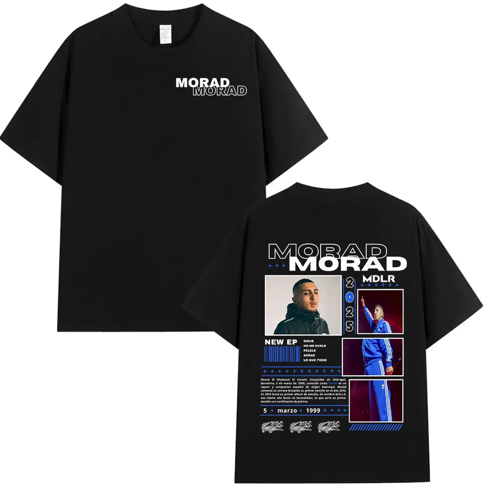 Rapper Morad MDLR Tour Album T Shirt Men's Women High Quality Cotton Tee Shirt Fashion Hip Hop Short Sleeve T-shirts Streetwear