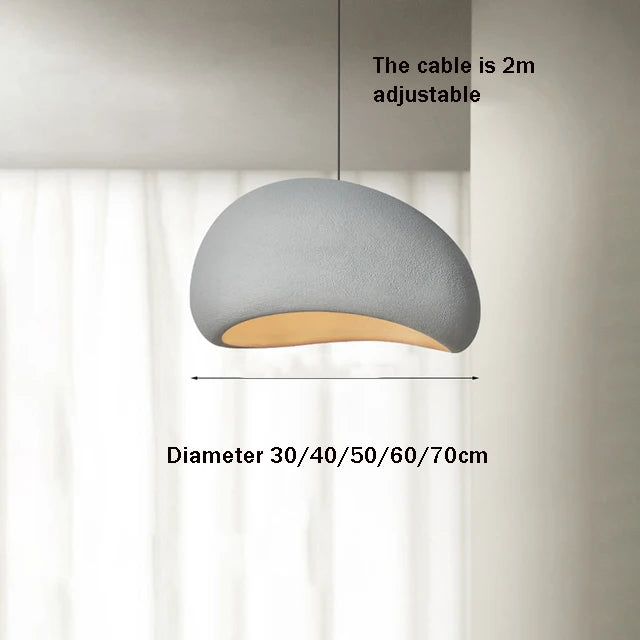 Modern Living Room LED Pendant Lamp Nordic Wabi Sabi Ceiling Chandelier Light for Dining Room Bedroom Home Decor Hanging Lamp