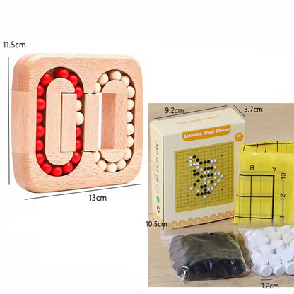 Wooden Puzzle Ball Toys  Luban Lock for Children Educational Early Education Rolling Magical Bean Cube Balls