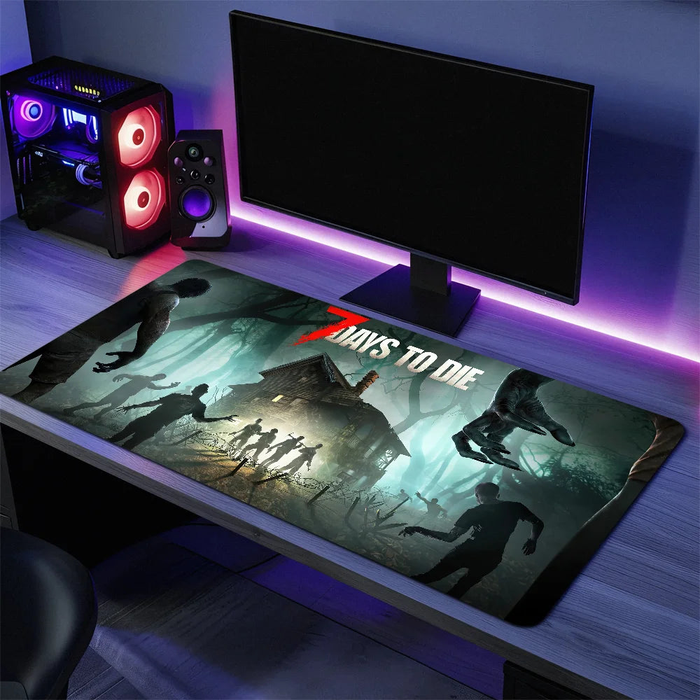 7 Days to Die Mouse Pad Desk Mat Large Non-slip Anti-fray Keyboard Ergonomic Office Rubber PC Home Custom
