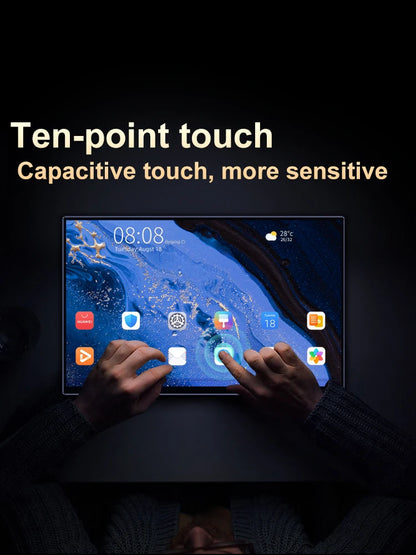 VCHANCE 14'' Oled Portable Monitor Touch Screen with Sleeve Bag 500nits Office Travel Display Extender for Macbook Gaming Laptop
