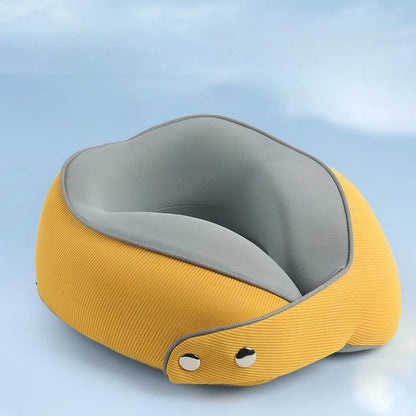 Memory Cotton U Shaped Neck Pillow Comfortable Portable Storable Travel Airplane Office Nap Use