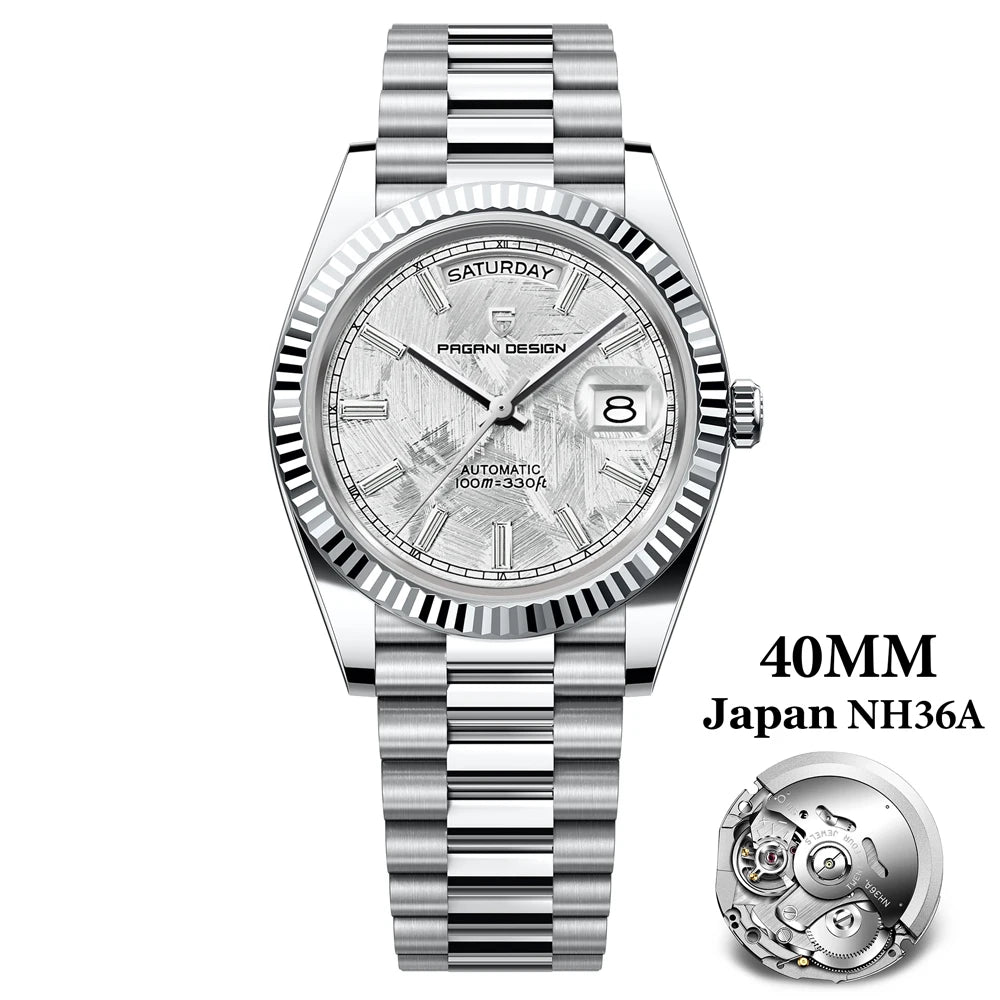 PAGANI DESIGN Men's Watches DD40 Gold White Luxury Automatic Watch Men TMI NH36A Date Week Mechanical Watches For Men 2026 New