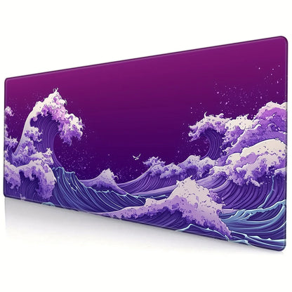 Japanese Cherry Blossom Wave Mouse Pad Purple Gaming XL Home New HD Mousepad XXL Non-Slip Office Keyboard Carpet Laptop Mice Mat