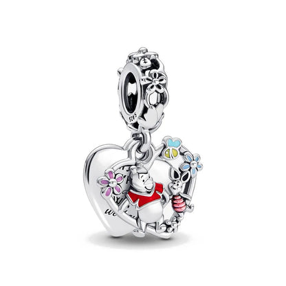 2025 New Disney Beautiful Princess Dress Bead Pendant 925 Silver Suitable for European Original Bracelet DIY Exquisite Jewelry