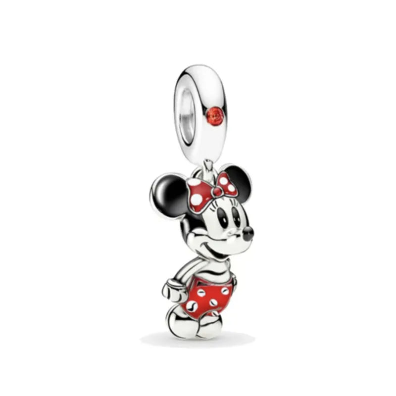 2025 New Disney Beautiful Princess Dress Bead Pendant 925 Silver Suitable for European Original Bracelet DIY Exquisite Jewelry