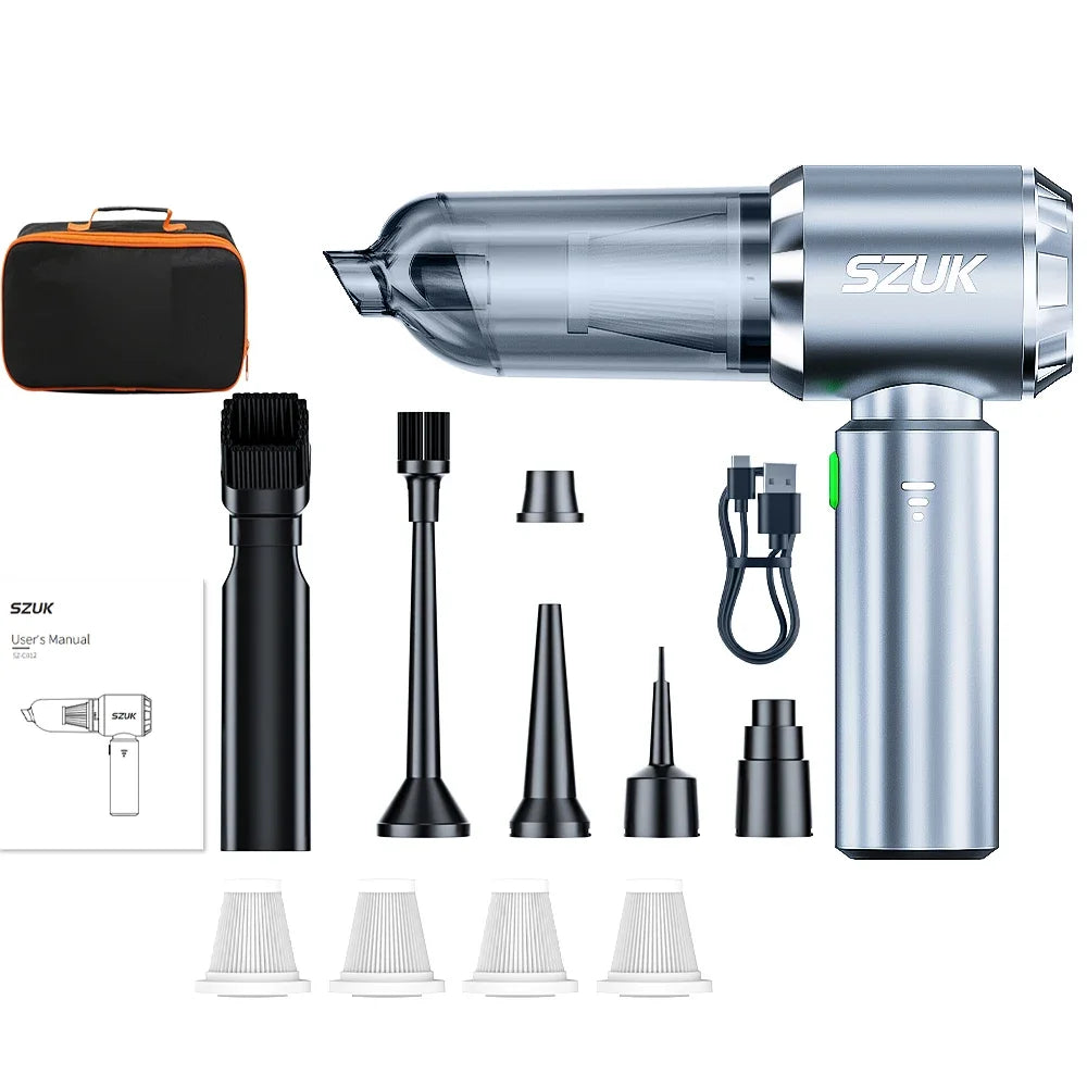 SZUK Mini Car Vacuum Cleaner Portable Powerful Cleaning Machine Strong Suction Handheld for Car Wireless Cleaner Home Appliance