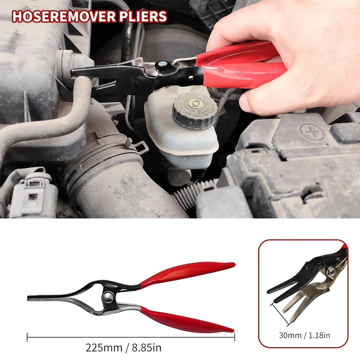 Wire Long Reach Hose Clamp Pliers Set Motorcycle Fuel Oil Water Hose Auto Tools,Hose Clamp Pliers for Fuel Oil & Water Hoses,Red