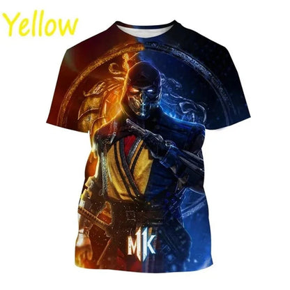 Summer Hot Selling Mortal Kombat Game 3D Print T Shirt Short Sleeve Street Style Cool Men's Casual T-Shirt Tees Male Streetwear