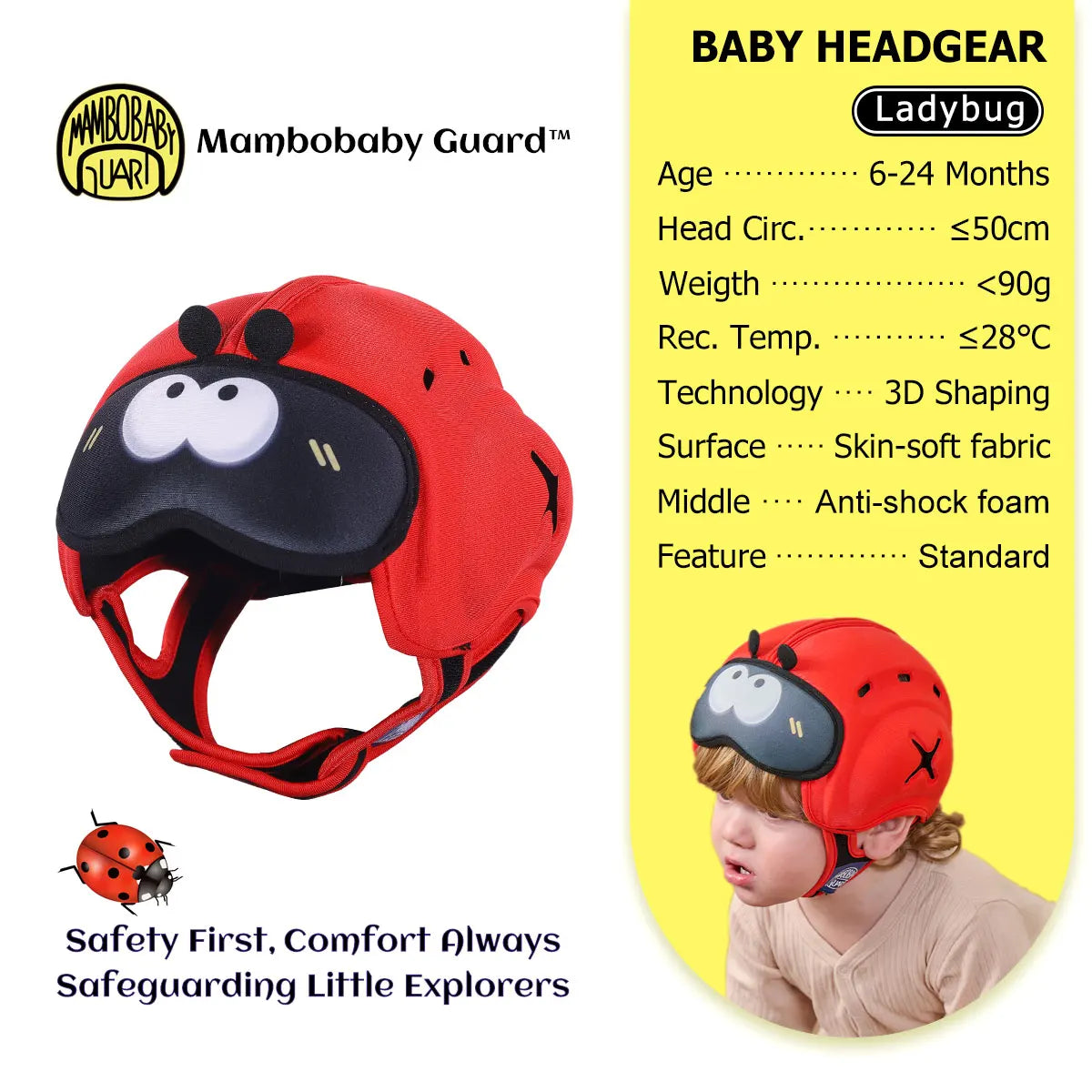 Mambobaby Guard Dropshipping 1 Safe Anti-Shock Baby Helmet Toddler Head Protector Infant Headgear Learn Crawl Walk for Bump Fall