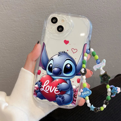Cute Y2K Stitch with Strap Lanyard Chain Case for Iphone 6 6S 7 8 Plus SE 2022 11 12 13 Pro X XR XS Max 13 Pro Max Fashion Cover