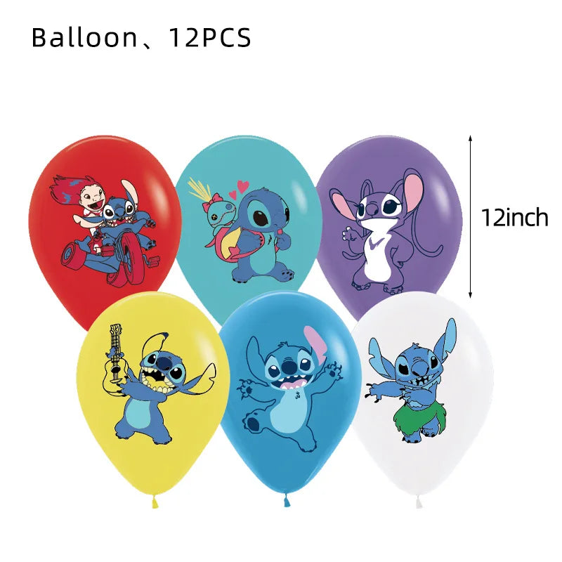 Stitch Party Supplies For Child Lilo And Stitch Birthday Party Decorations Balloons Banner Tablecloth Backdrop Tableware