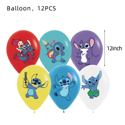 Stitch Party Supplies For Child Lilo And Stitch Birthday Party Decorations Balloons Banner Tablecloth Backdrop Tableware