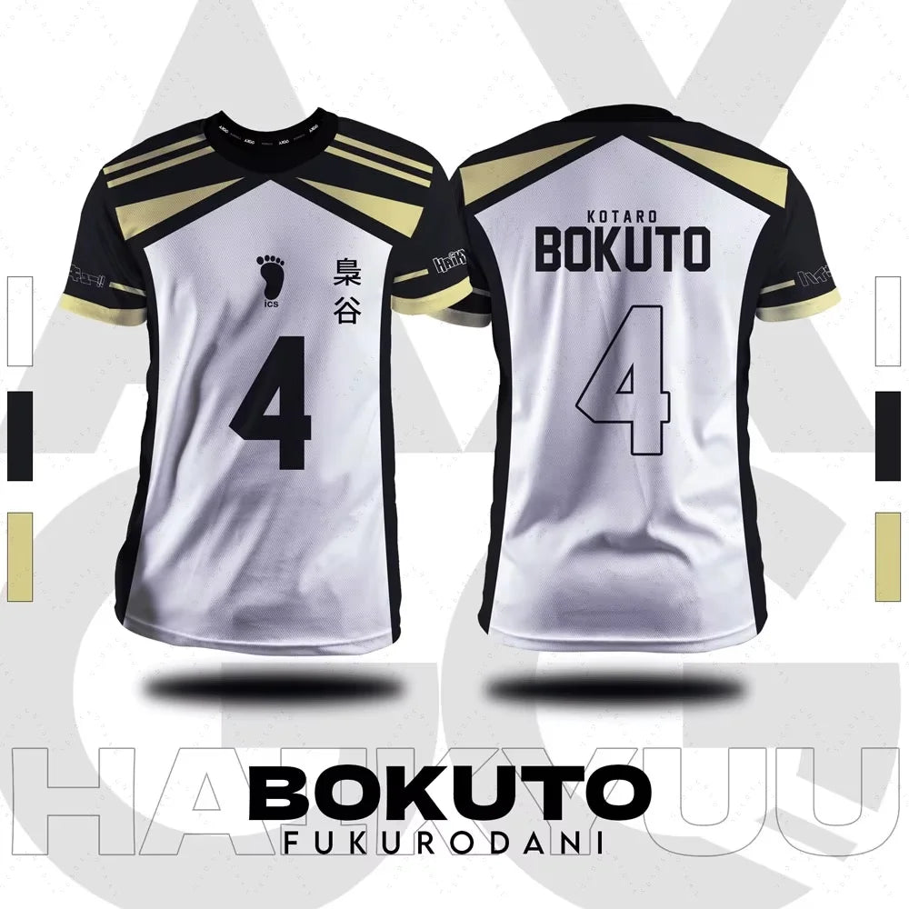 New Summer Fall Haikyuu Fukurodani Cartoon Anime Cosplay Men Jersey Summer Short Sleeve Children Tee Top Fashion Women T-Shirt