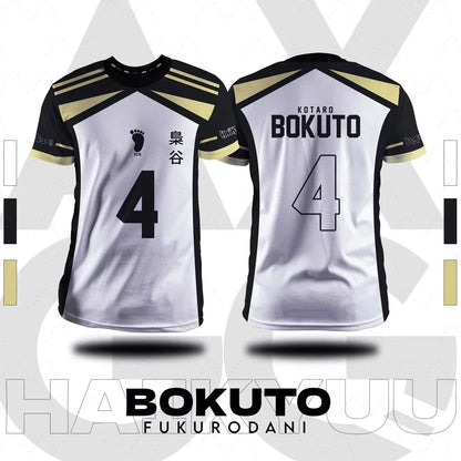 New Summer Fall Haikyuu Fukurodani Cartoon Anime Cosplay Men Jersey Summer Short Sleeve Children Tee Top Fashion Women T-Shirt