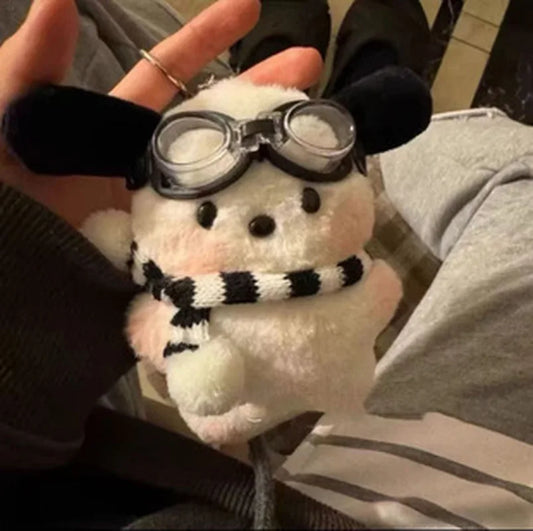 2025 New Pochacco Key Chain Sanrio Cute Doll Girl Diy Bag  Kawaii Room Decoration Pillow Couple Gift Cute Christmas Gift
