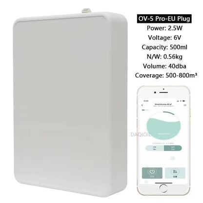 Bluetooth Smart Essential Oil Diffuser Professional Aroma Diffuser 500m³ Wall Mounted Scent Machine Electric Smell for Home