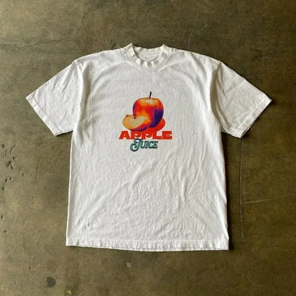 Fashion Tee Women Men T-shirt Y2K Loose Street Letter Print Short Sleeve Casual T-shirt 2025 Summer Retro Harajuku Top
